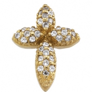 Picture of 14K Yellow Gold Diamond Cross