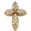 14K Yellow Gold Diamond Cross