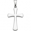 14K White 21.0X14.25 Cross Pendant