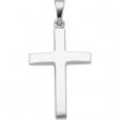 14K White Gold 24.25x16 Cross Pendant