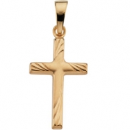 Picture of 14K Yellow Gold 17.5x12 Cross Pendant