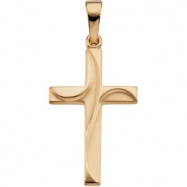 Picture of 14K Yellow Gold 21x14 Cross Pendant