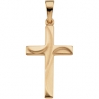 14K Yellow Gold 21x14 Cross Pendant