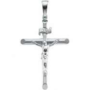 Picture of 14K White Gold 26.75x19.0 Crucifix Pendant