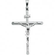 Picture of 14K White Gold 35.0x25.0 Crucifix Pendant