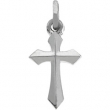 14K White Gold 12.50 X 7.00 Cross Pendant