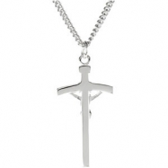 Picture of Sterling Silver  Pendant Crucifix W/24" Chain