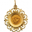 14K Yellow Gold 18.5 Rd Baptism Pend Medal
