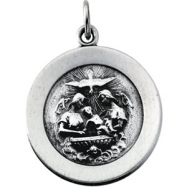 Picture of Sterling Silver 18.75 Rd Baptism Pend Medal With 18 Inch Chain
