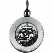 Picture of Sterling Silver 11.75 Rd Baptism Pend Medal With 18 Inch Chain