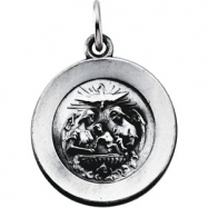 Picture of Sterling Silver 14.75 Rd Baptism Pend Medal With 18 Inch Chain
