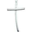 14K White Gold Cross Pendant