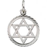Picture of 14K White Gold 13.25 Star Of David Pendant