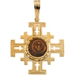 14K Yellow Gold 31.25 X 31.75 Jerusalem Cross Pendant
