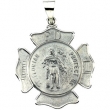 14K Yellow Gold Hollow St. Florian Medal