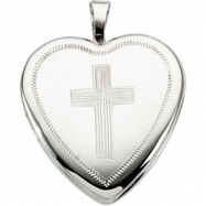 Picture of Sterling Silver Locket With Cross