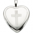 Sterling Silver Locket With Cross