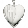 Sterling Silver Locket With Cross