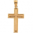 14K Yellow Gold Cross Pendant