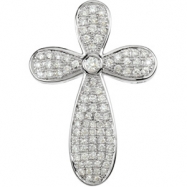 Picture of 14K White Gold Diamond Cross