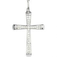 Picture of 14K White Gold Diamond Cross