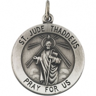 Picture of Sterling Silver 22.00 MM St. Jude Thaddeus Medal