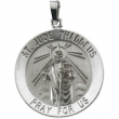 14K White 22.00 MM St. Jude Thaddeus Medal