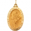 14K Yellow 24.00X18.00 MM St. Christopher Medal