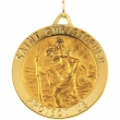 14K Yellow 33.00 MM St. Christopher Medal