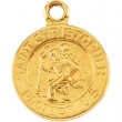 18K Yellow 23.00 MM St. Christopher Medal