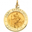 14K Yellow 15.00 MM St. Christopher Medal