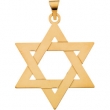 14K Yellow Gold Star Of David Pendant