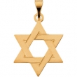 14K Yellow Gold Star Of David Pendant