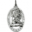 Sterling Silver St. Christopher Medal With 24 Inch Chain