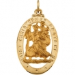 14K Yellow Gold St. Christopher Medal