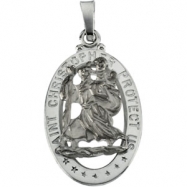 Picture of 14K White Gold St. Christopher Medal