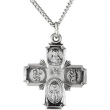 Sterling Silver 19X17.75 4-way Cross Pendant Medal
