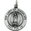 14K Yellow 18.00 MM Lady Of Guadalupe Medal