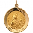 14K Yellow 22.00 MM St. Theresa Medal