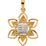 Picture of 14K Yellow White Gold Two Tone Star Of David Pendant