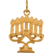 Picture of 14K Yellow Gold Menorah Medal