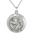 Sterling Silver 24.75 Rd St. Micheal Pend Medal
