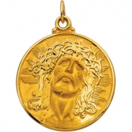 Picture of 14K Yellow Gold Face Of Jesus (ecce Homo) Pendant