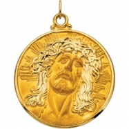 Picture of 14K Yellow Gold Face Of Jesus (ecce Homo) Pendant