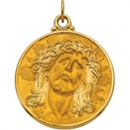 Picture of 14K Yellow Gold Face Of Jesus (ecce Homo) Pendant