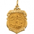 14K Yellow 20.00X14.00 MM St. Michael Medal