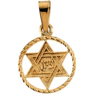 Picture of 14K Yellow Gold Star Of David Pendant