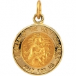 14K Yellow 12.00 MM Scapular Medal