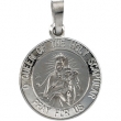 14K White 15.00 MM SCAPULAR MEDAL Scapular Medal