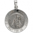 14K White 18.00 MM SCAPULAR MEDAL Scapular Medal